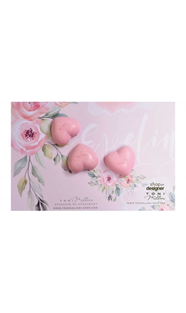 Trusou de botez somon cu alb si cu motive florale Watercolor Flowers 20